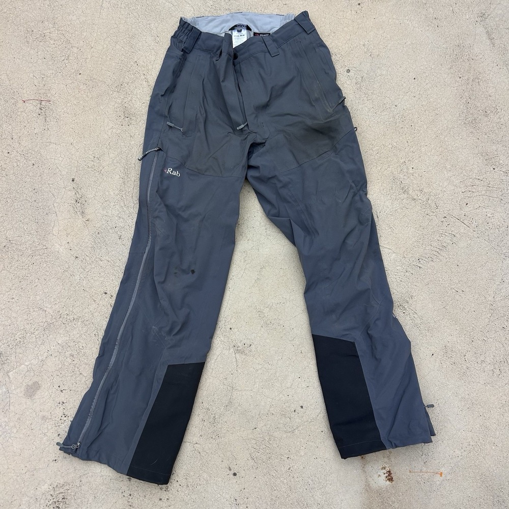 RAB NEO SHELL POLARTEC GUIDE MEN'S HIKING TREKKING PANTS GREY SIZE M OUTDOOR